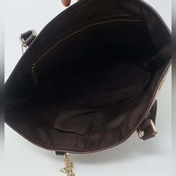 Gucci Women's GG Canvas Shelly Tote Bag Hand Bag Web Stripe Leather 137396 - Picture 10 of 16